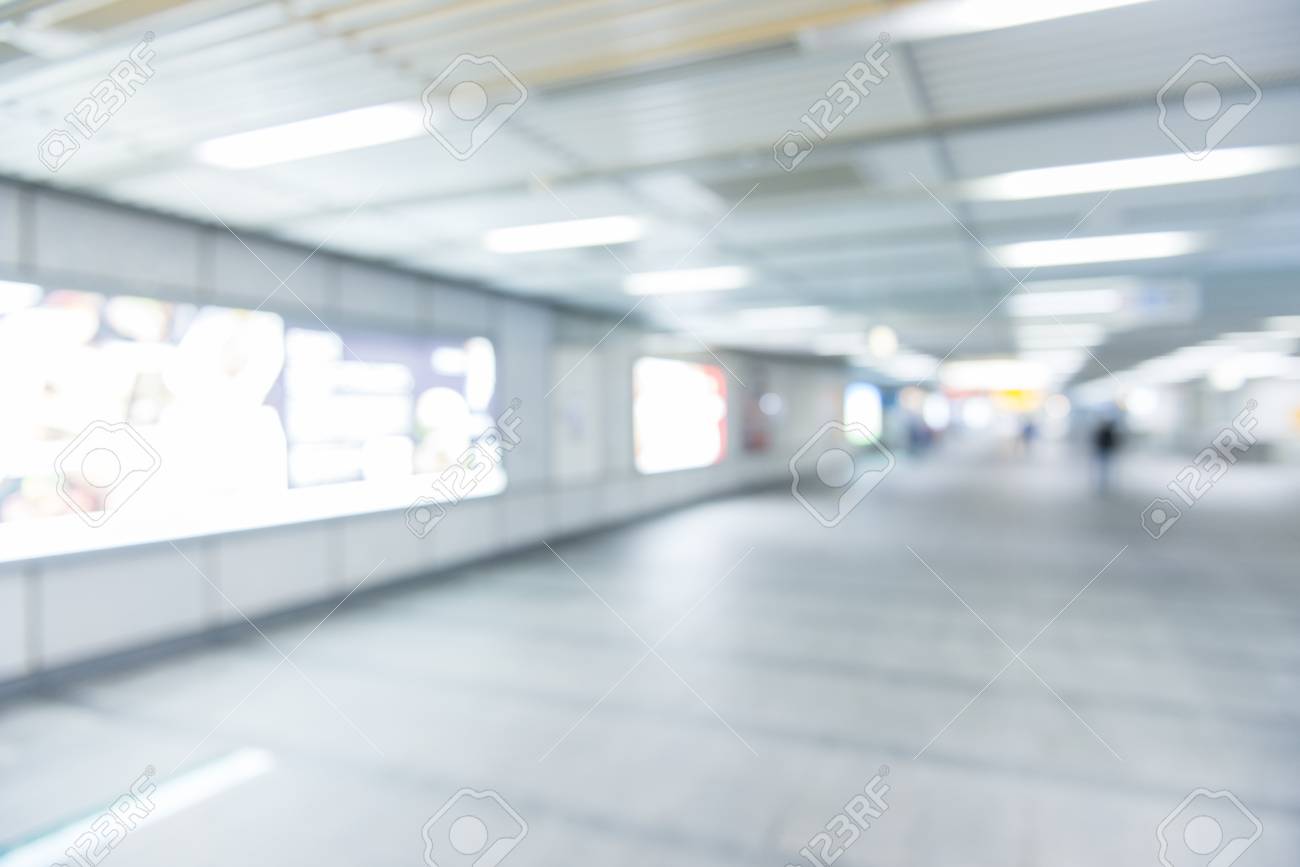 Blurred Abstract Background Of People On Subway Train Stock Photo