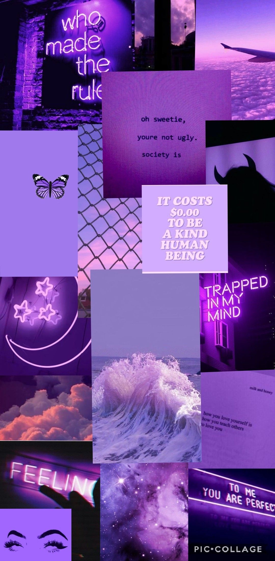 Free download Purple Aesthetic Wallpaper Collage Color wallpaper iphone  Dark [1080x2198] for your Desktop, Mobile & Tablet | Explore 19+ Light  Purple Collage Wallpapers | Light Yagami Wallpaper, Light Purple Backgrounds,  Collage Backgrounds