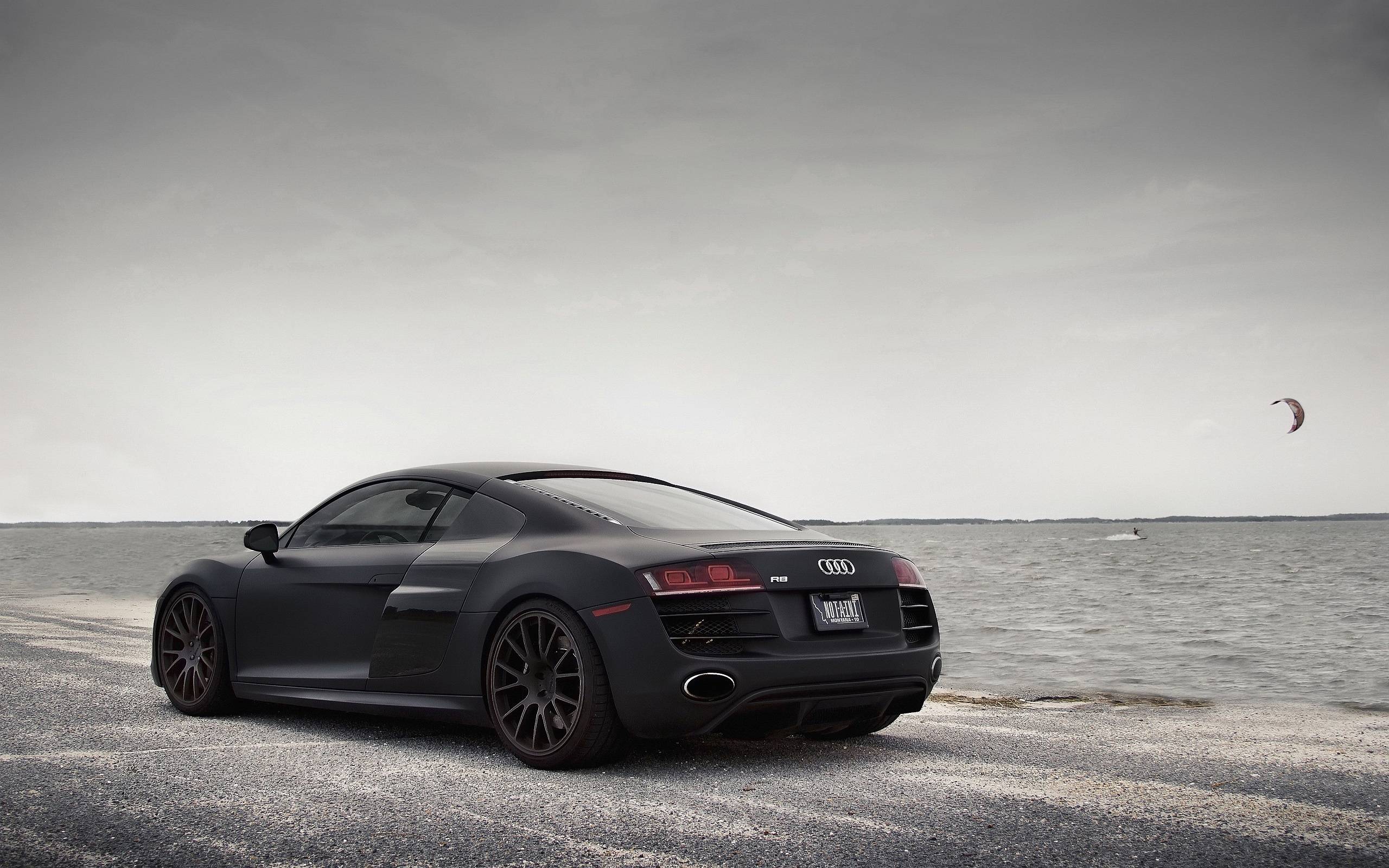 Audi R8 Black Wallpaper Top Background
