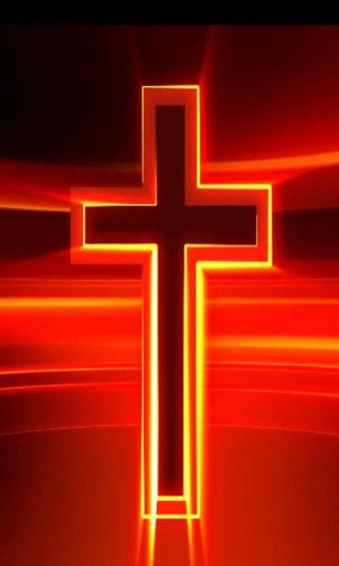 Christian Red Shimmering Cross Live Wallpaper Perfect