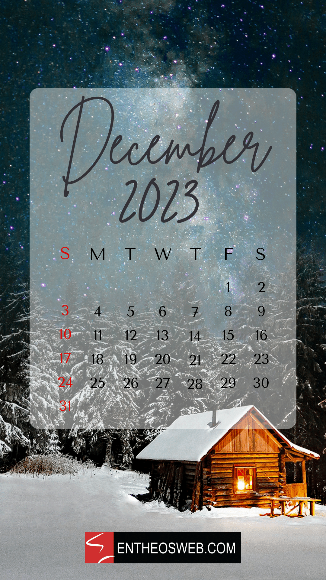 December Calendar Phone Wallpaper Entheosweb