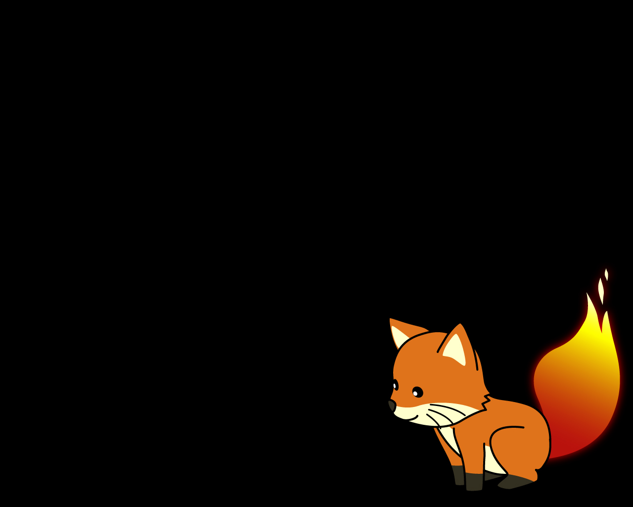 Cool Fox Wallpaper Black Cartoon Tail Darkness Cat Whiskers Red