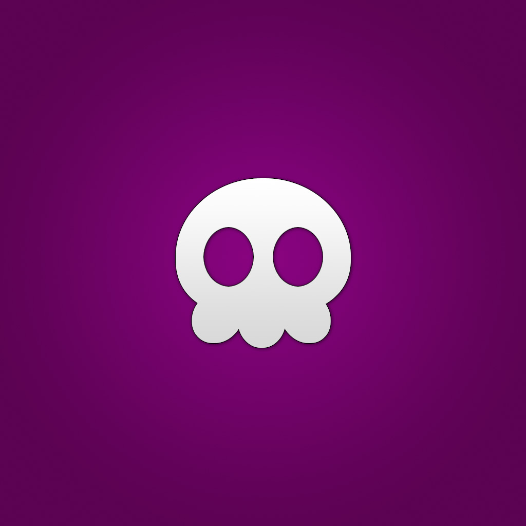 Purple Skull Wallpaper Bubbly iPad