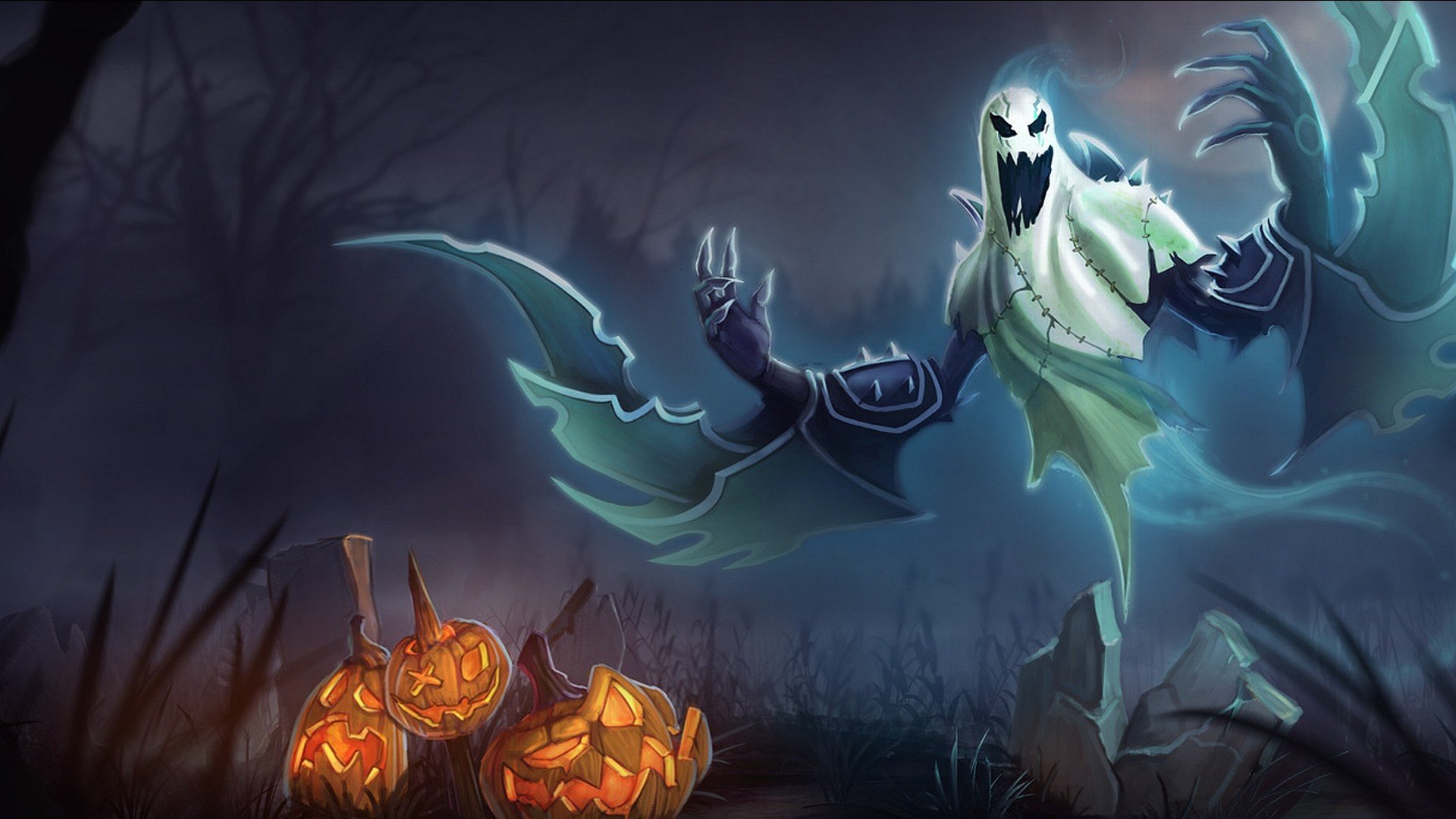 download halloween ghosts wallpaper desktop background in 1680x1050 hd
