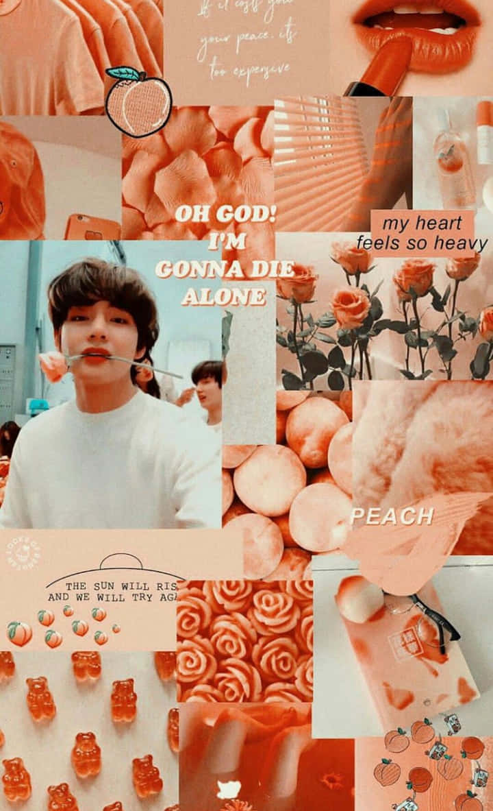 Orange Peach Aesthetic Wallpaper
