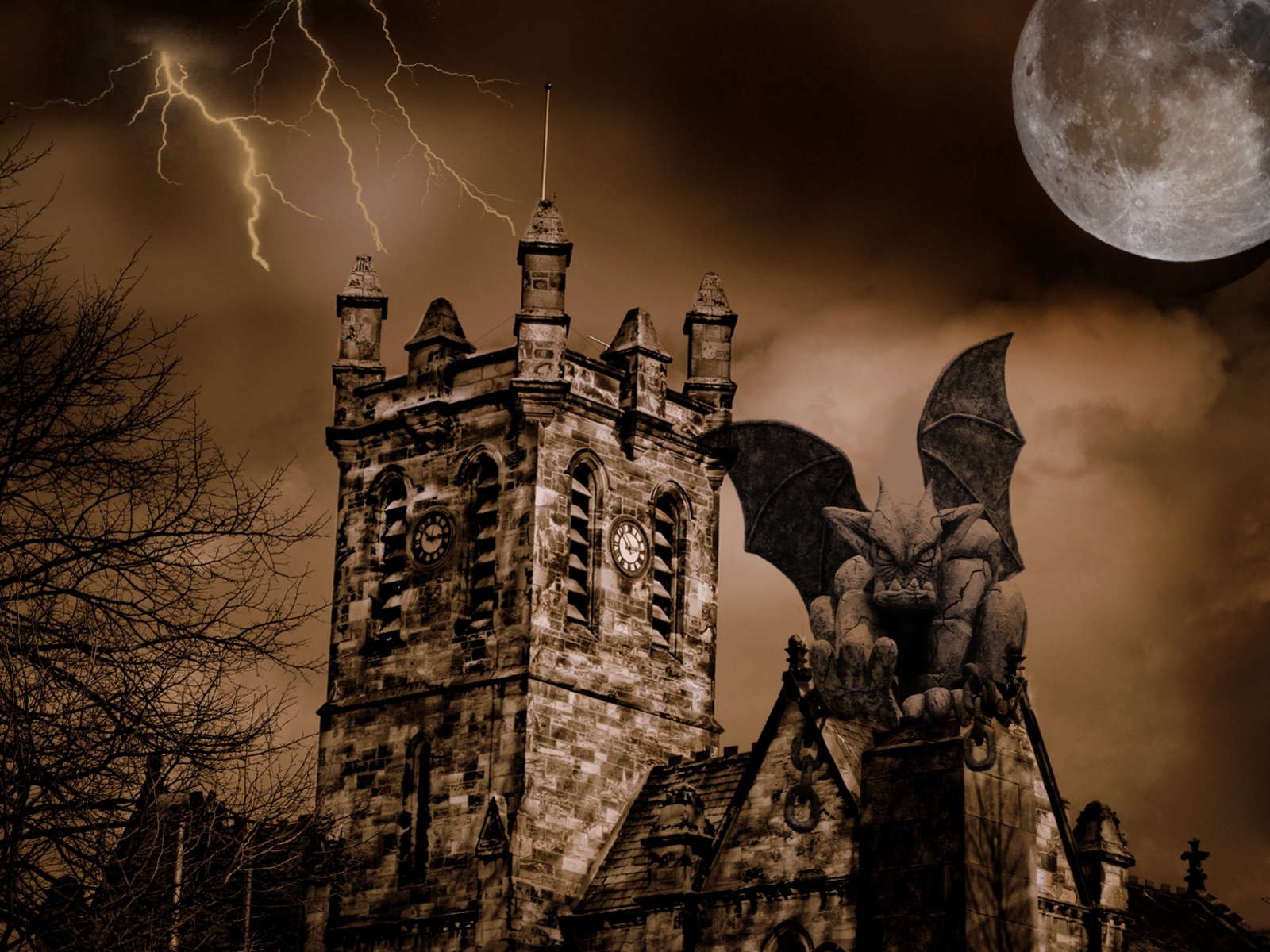Dark Gargoyle Wallpaper