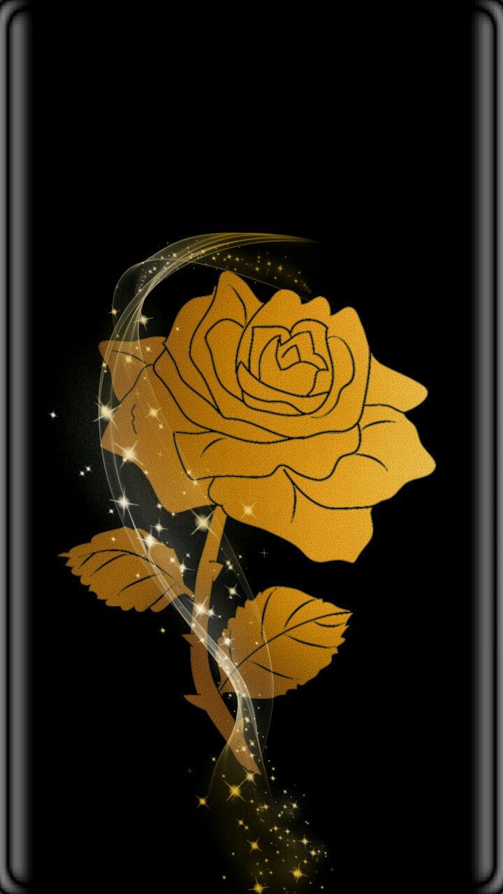 Black Gold Rose Wallpaperby Artist Unknown Wallpaper