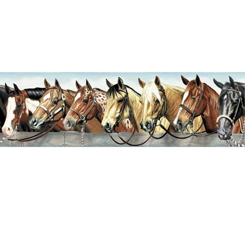 New Western Horses Cowboy Wallpaper Border Bunda Daffa