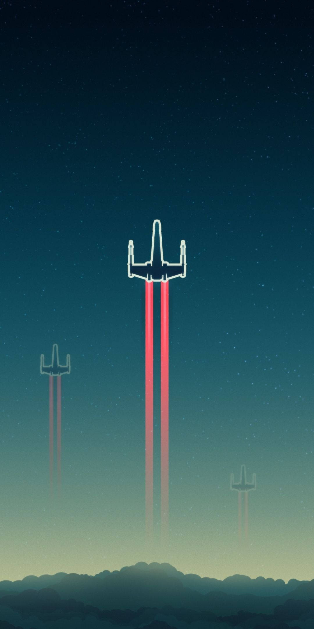 Star Wars iPhone Plus Space Fighters Wallpaper