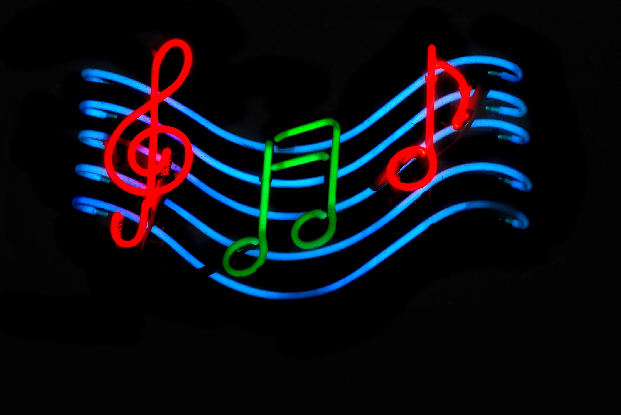 Sweet Music Blue Green Musical Notes Red