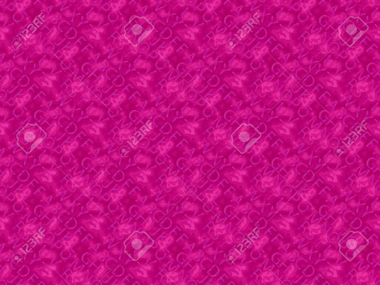 Abstract Endless Continuing Background With Pink Letters Stock
