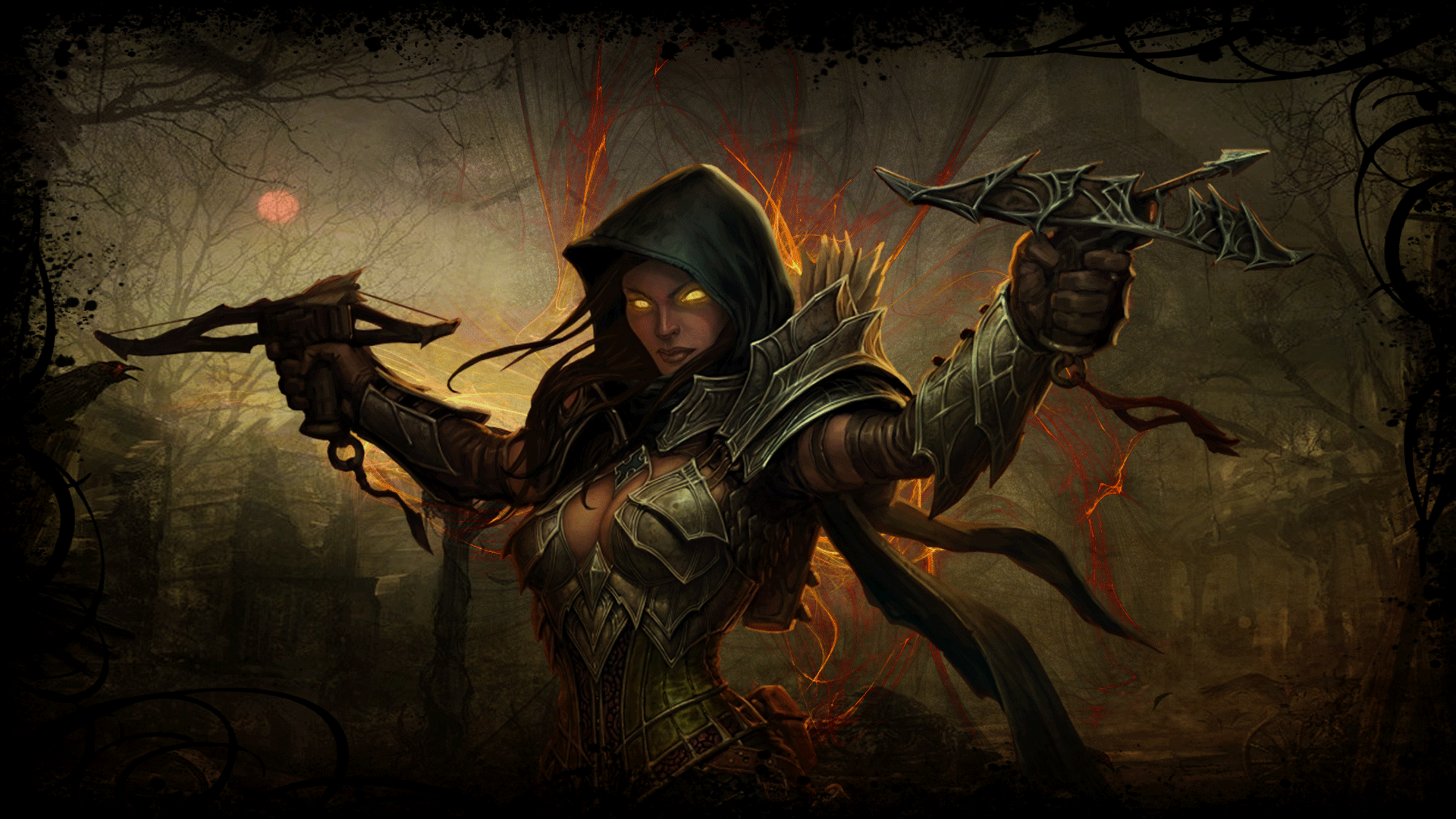 Diablo 3 Demon Hunter background by cursedblade1337 on