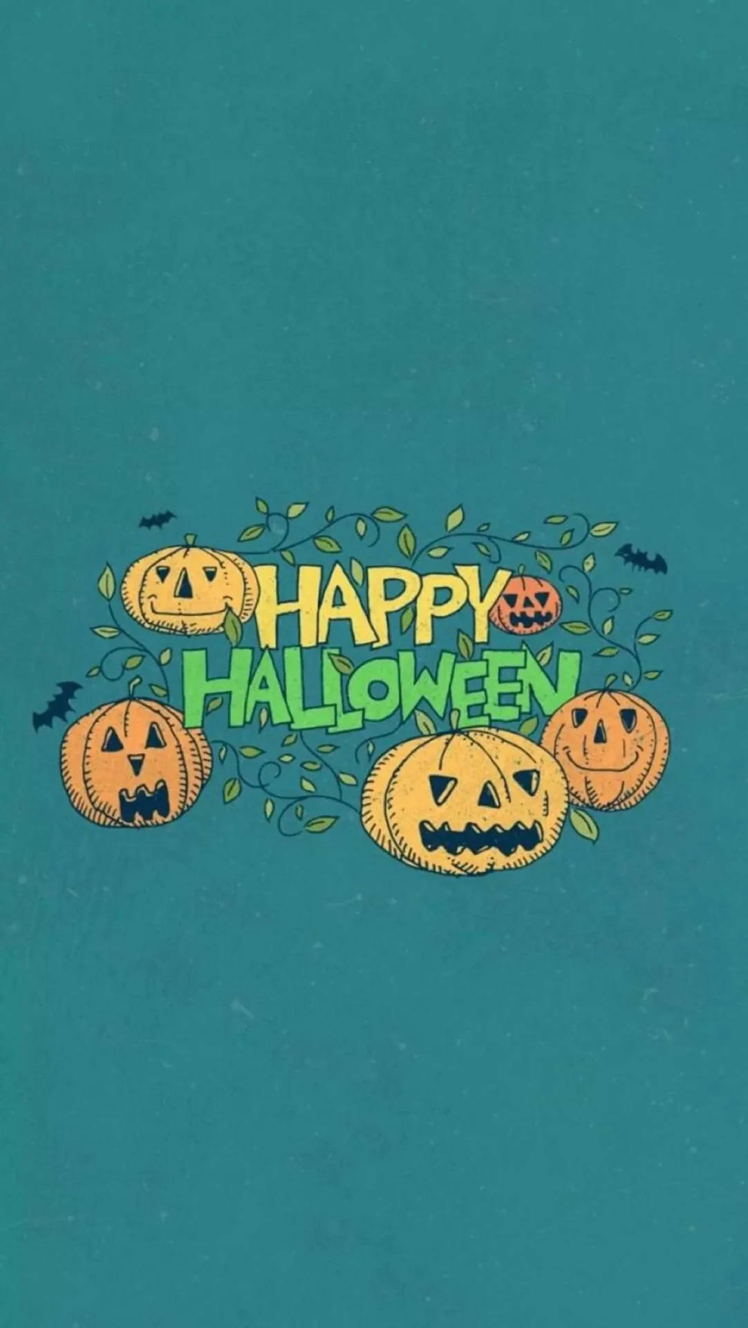Cute Halloween iPhone Pumpkins Poster Wallpaper