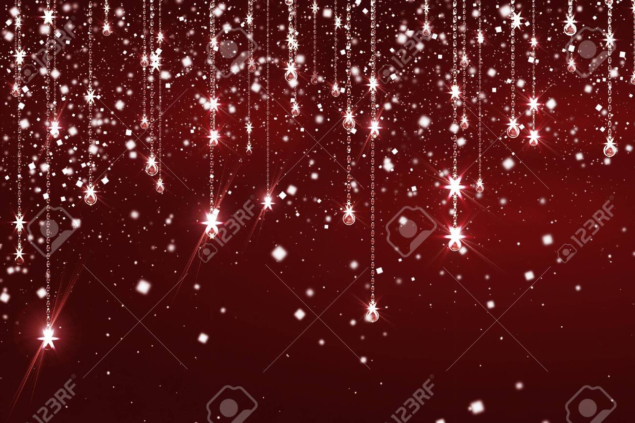 Beautiful Burgundy Background With Sparkles And Bokeh Stock Photo