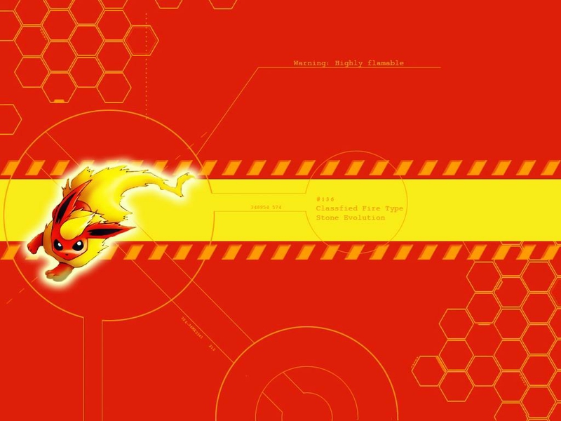 Fire Flareon Pokemon Anime HD Desktop Wallpaper