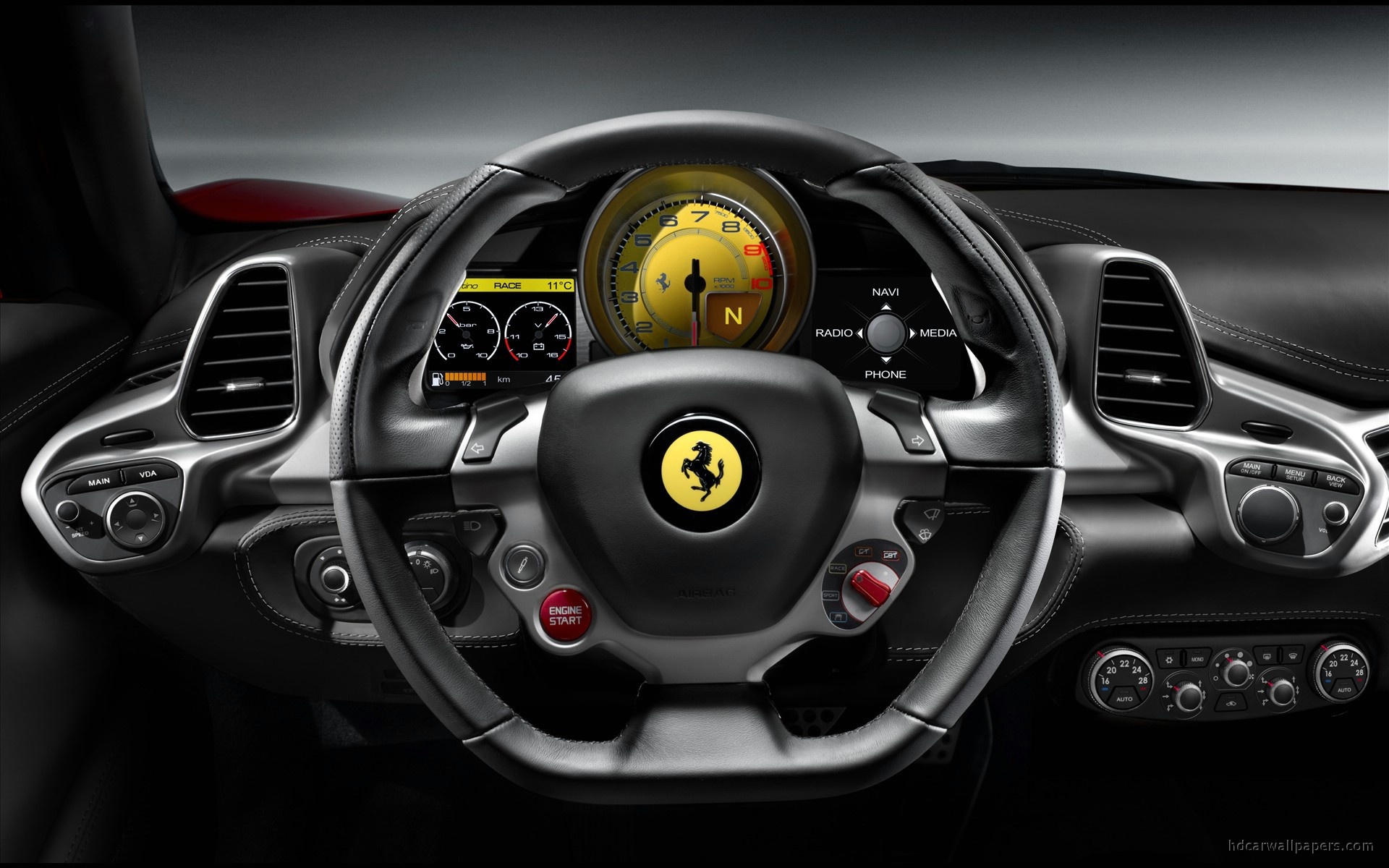 Ferrari Italia Interior Car Wallpaper
