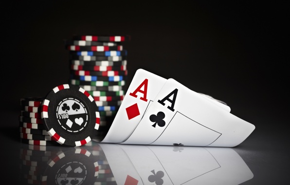 Wallpaper Poker Cards Aces Chips Miscellanea