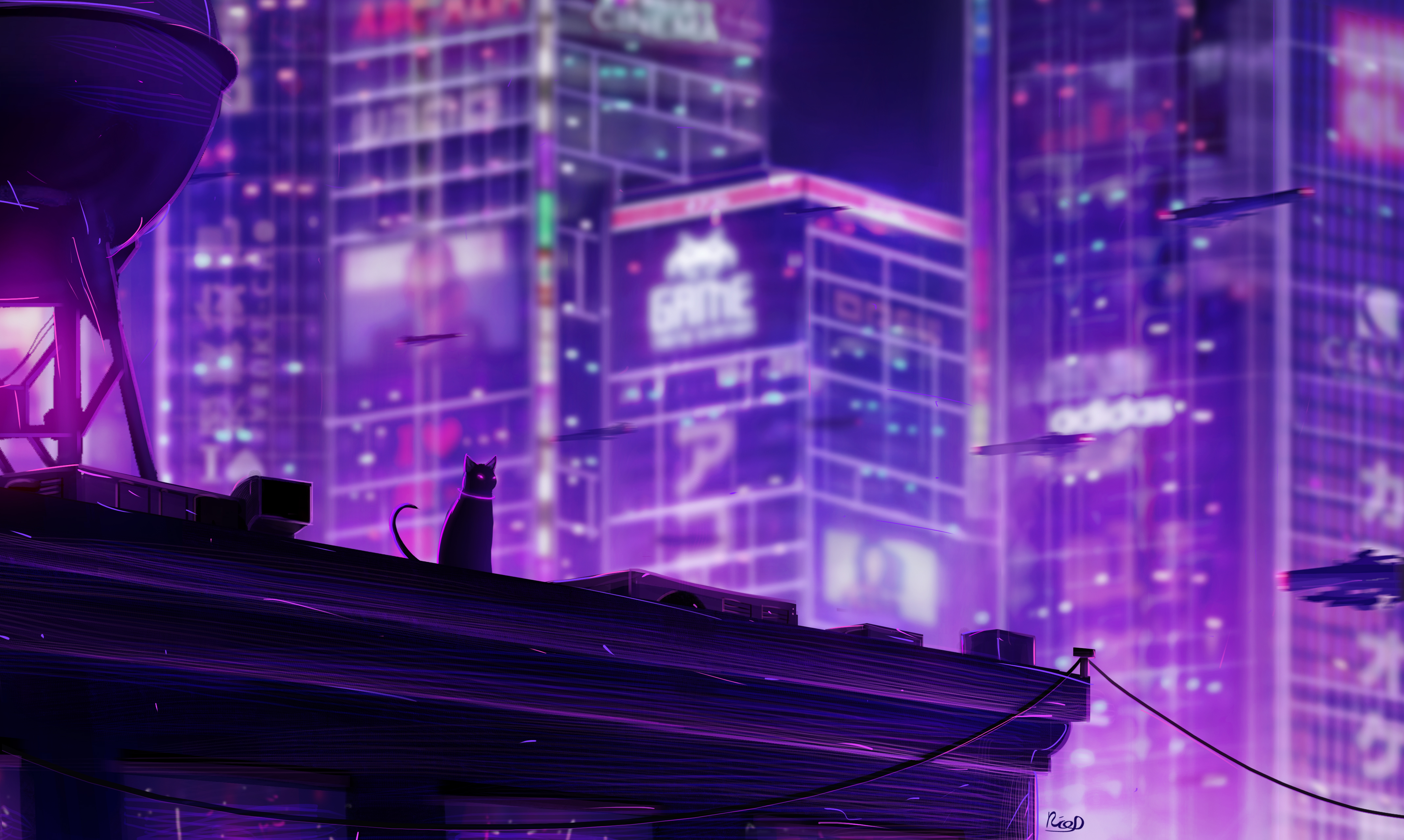 Cat In Tokyo 5k Wallpaper HD Artist 4k Image Photos And Picture