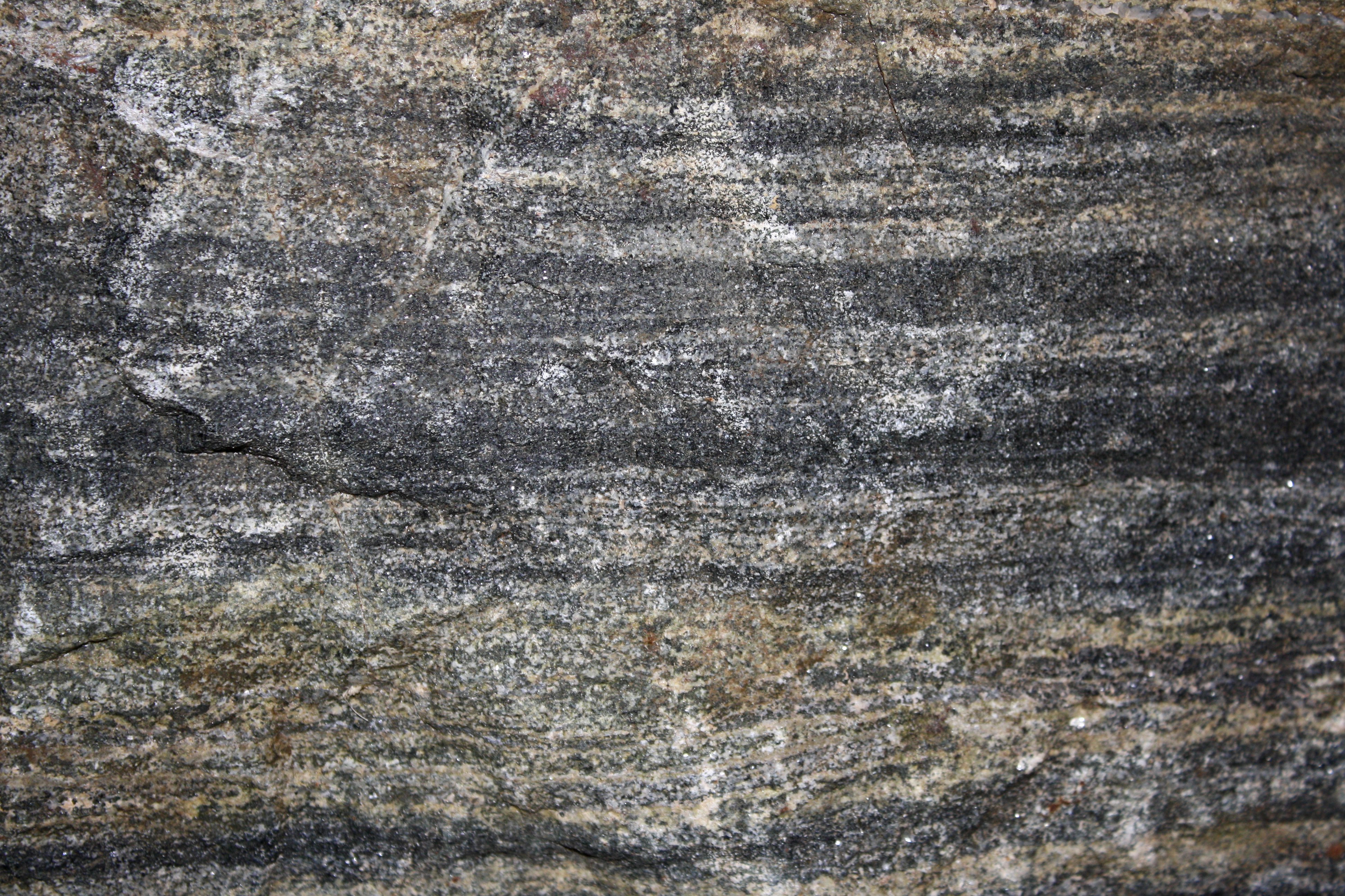 Banded Biotite Mica Schist Rock Texture High Resolution Photo