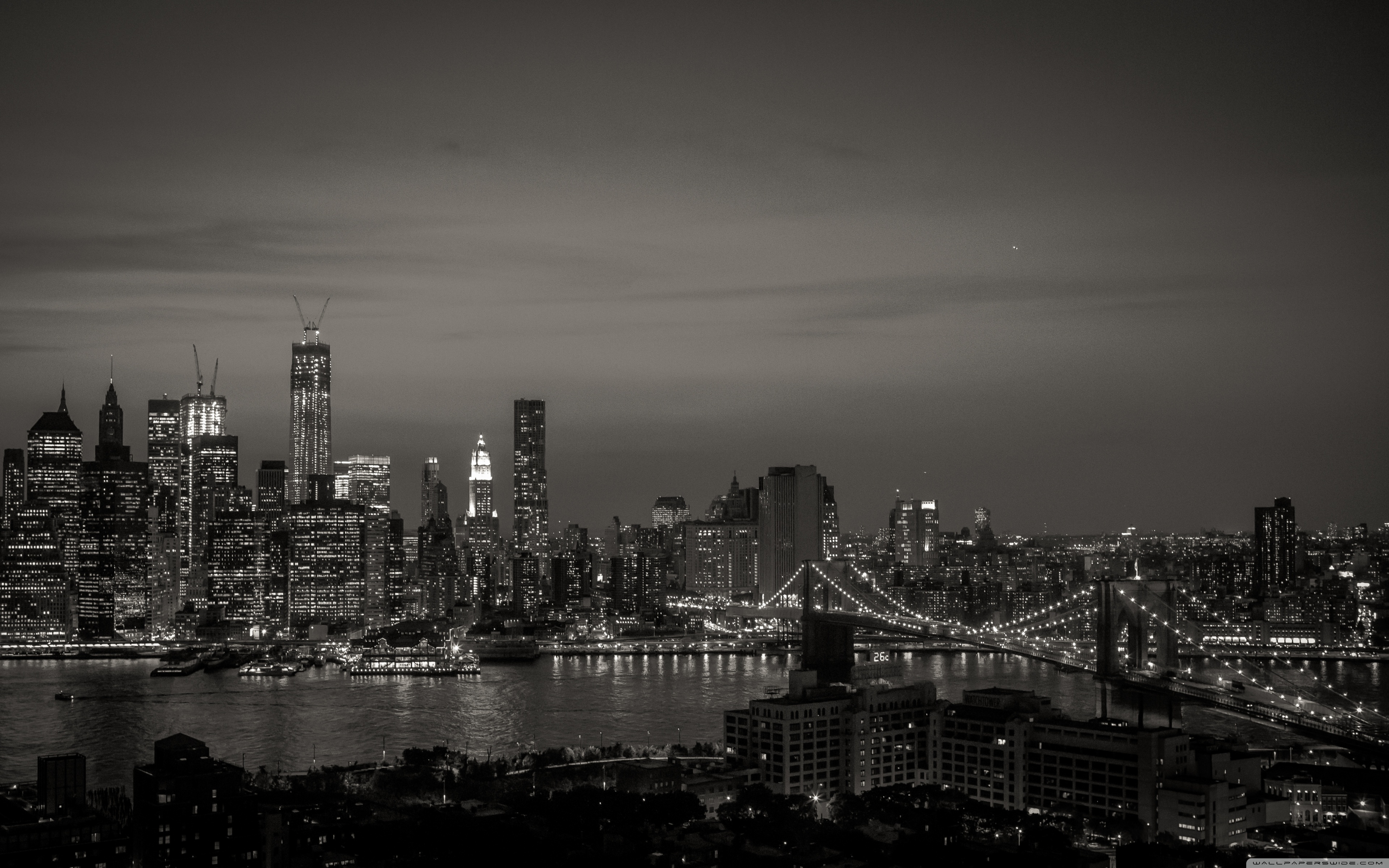 New York City Black And White 4k HD Desktop Wallpaper For