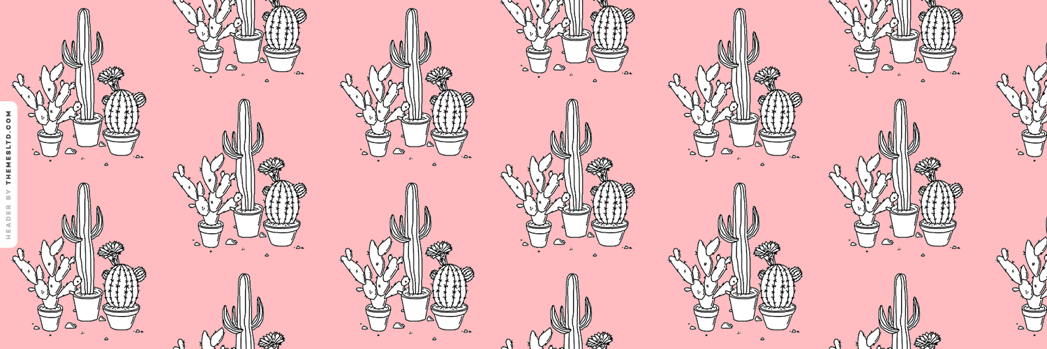 Cactus On Pink Ask Fm Background