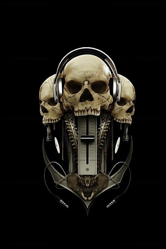 Skull Mixer iPhone Wallpaper iPhone4