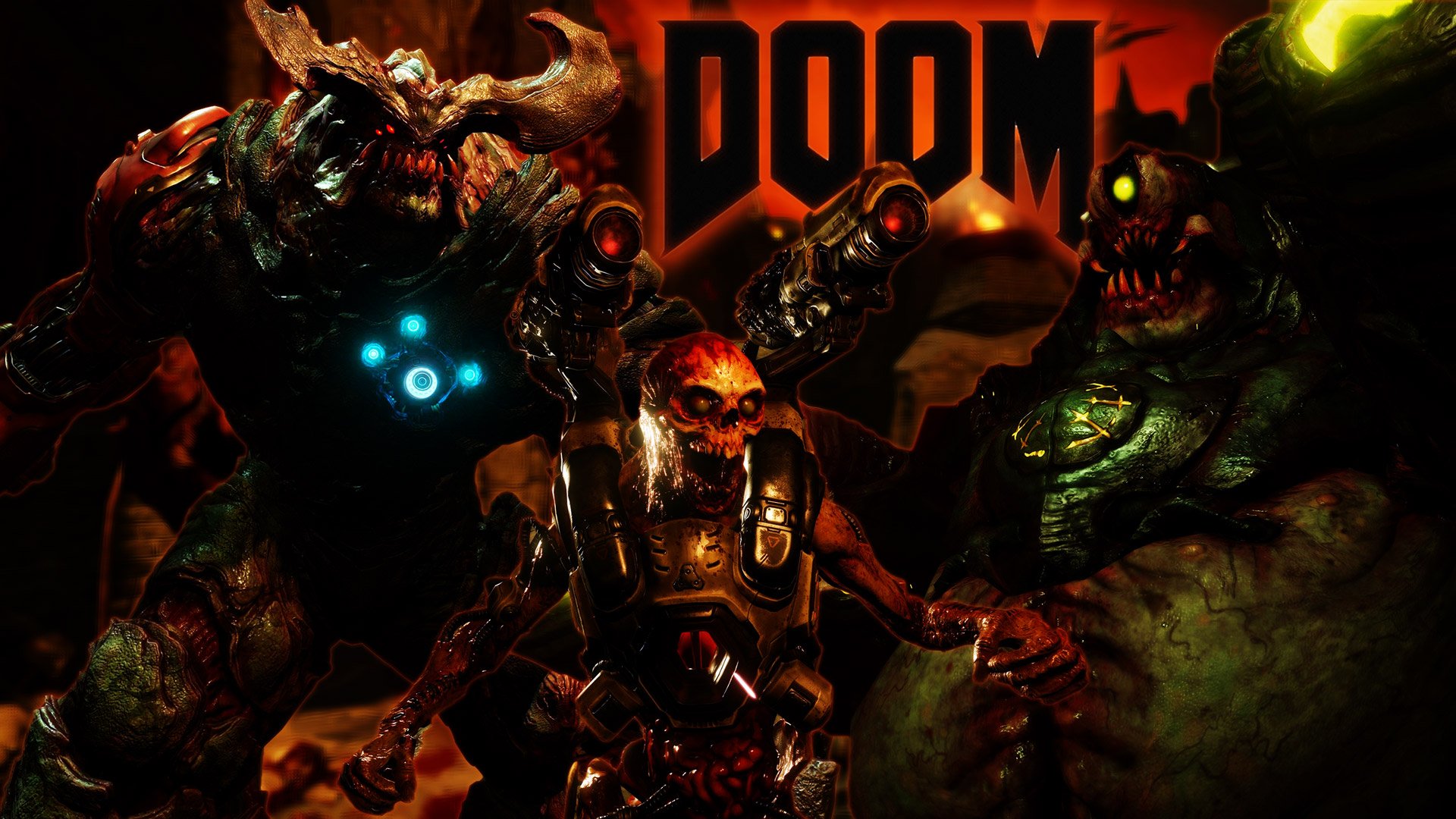 Free Doom 2016 Wallpaper in 1920x1080
