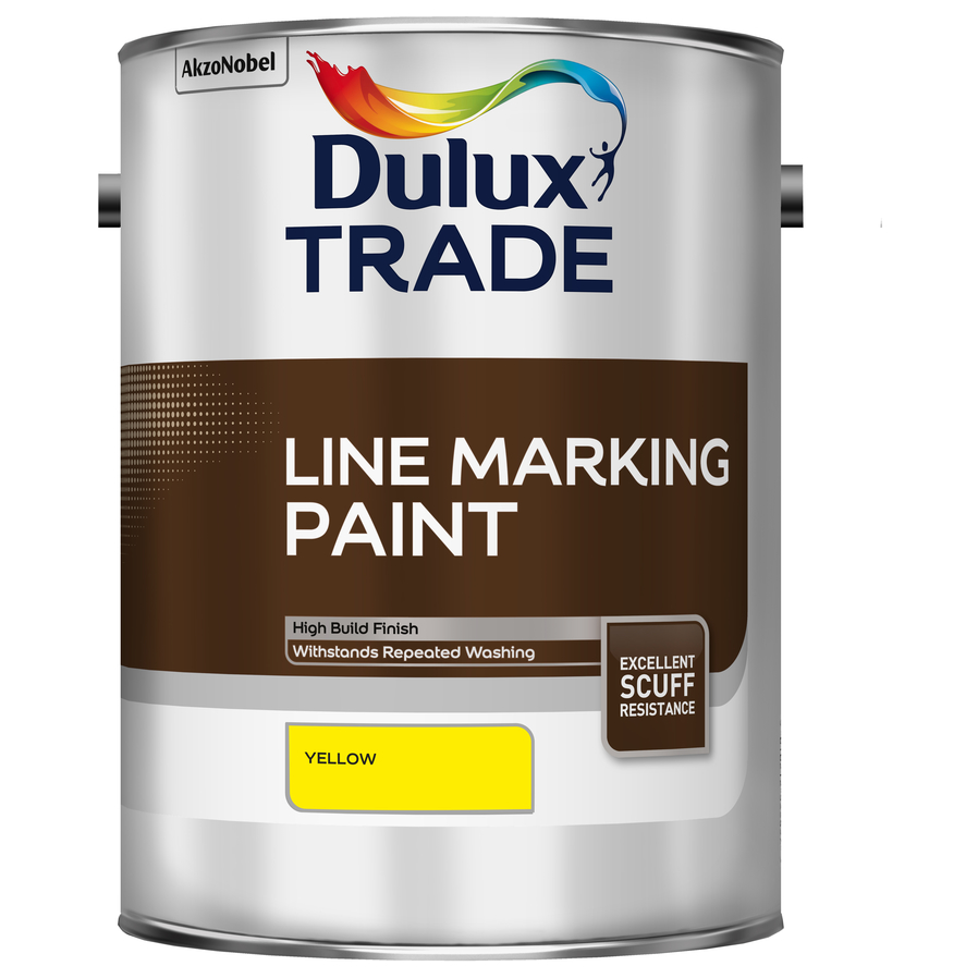 Dulux Trade Line Marking Paint Yellow 5L Dulux Decorator Centre