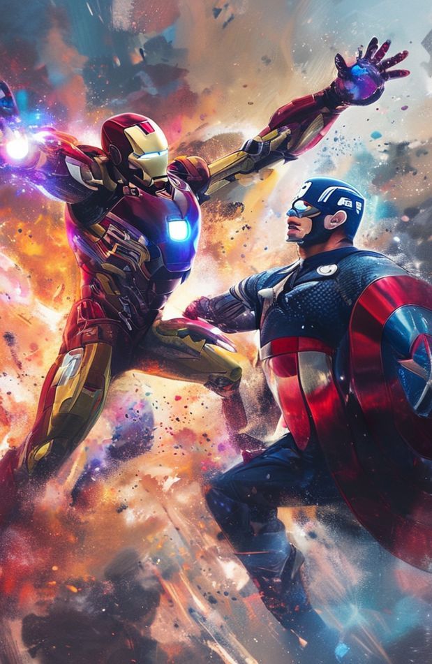 Iron Man Vs Captain America Wallpaper