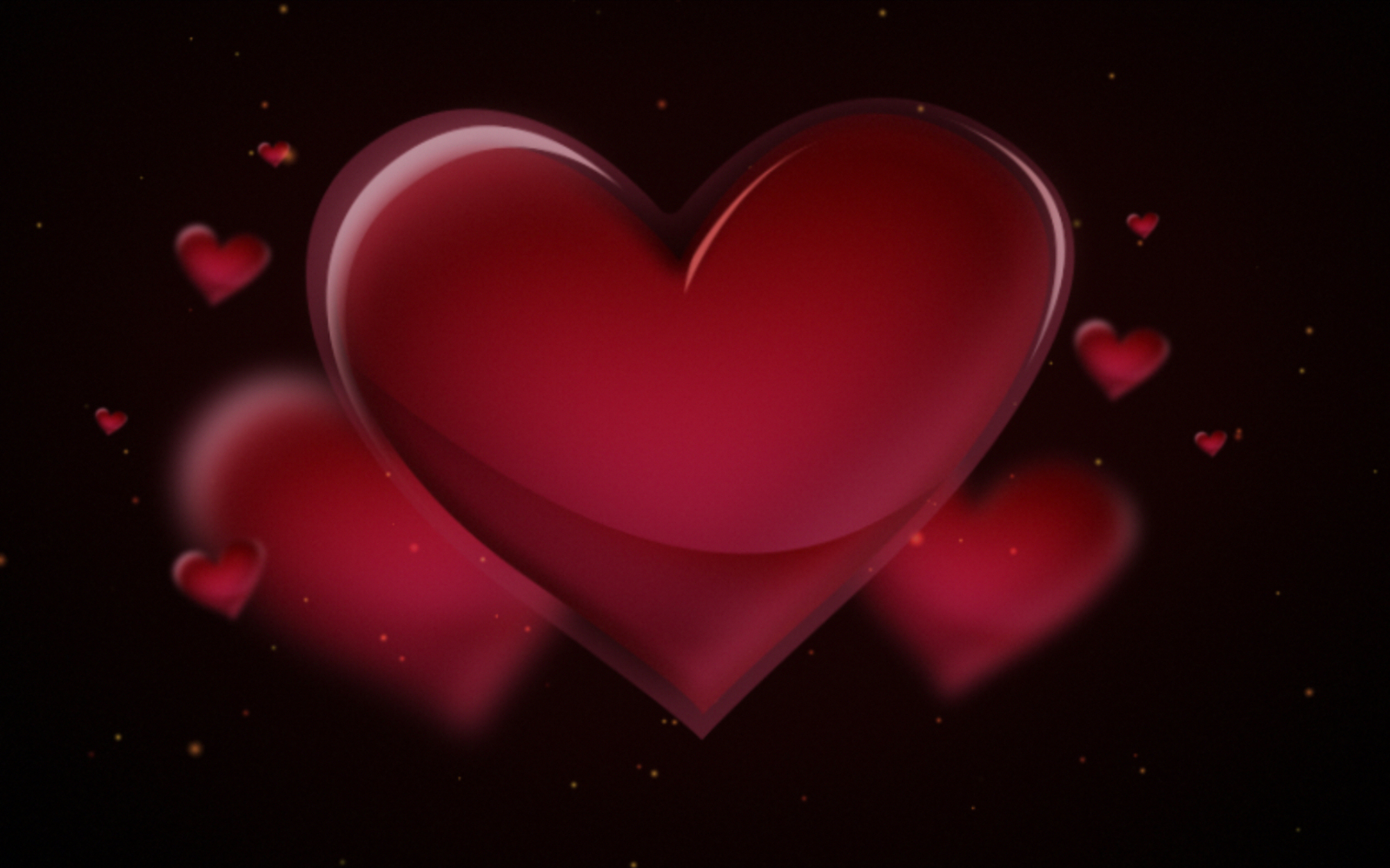 3d Red Love Heart Wallpaper HD High