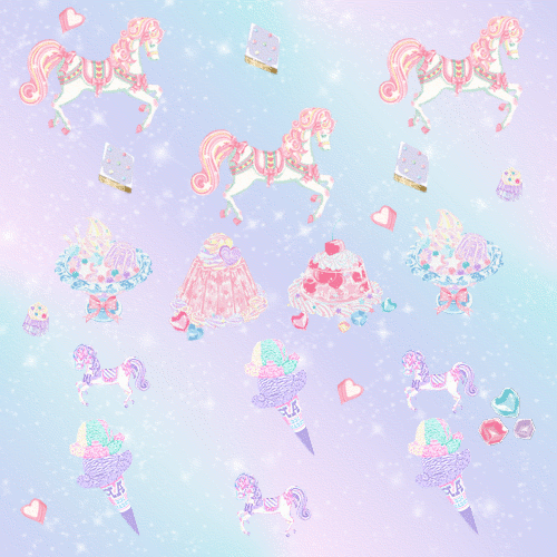 background glitter background unicorns kawaii HD Background