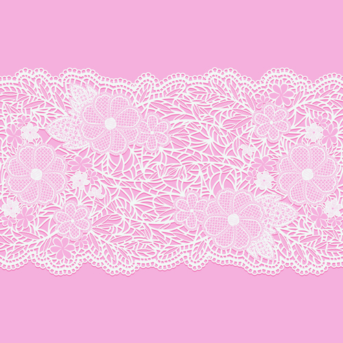 Free download Pink background with white Lace vector material 01 Vector  Background [500x500] for your Desktop, Mobile & Tablet | Explore 59+ White Lace  Background | Lace Swirls Wallpaper, Lace Wallpaper, White Lace Wallpaper