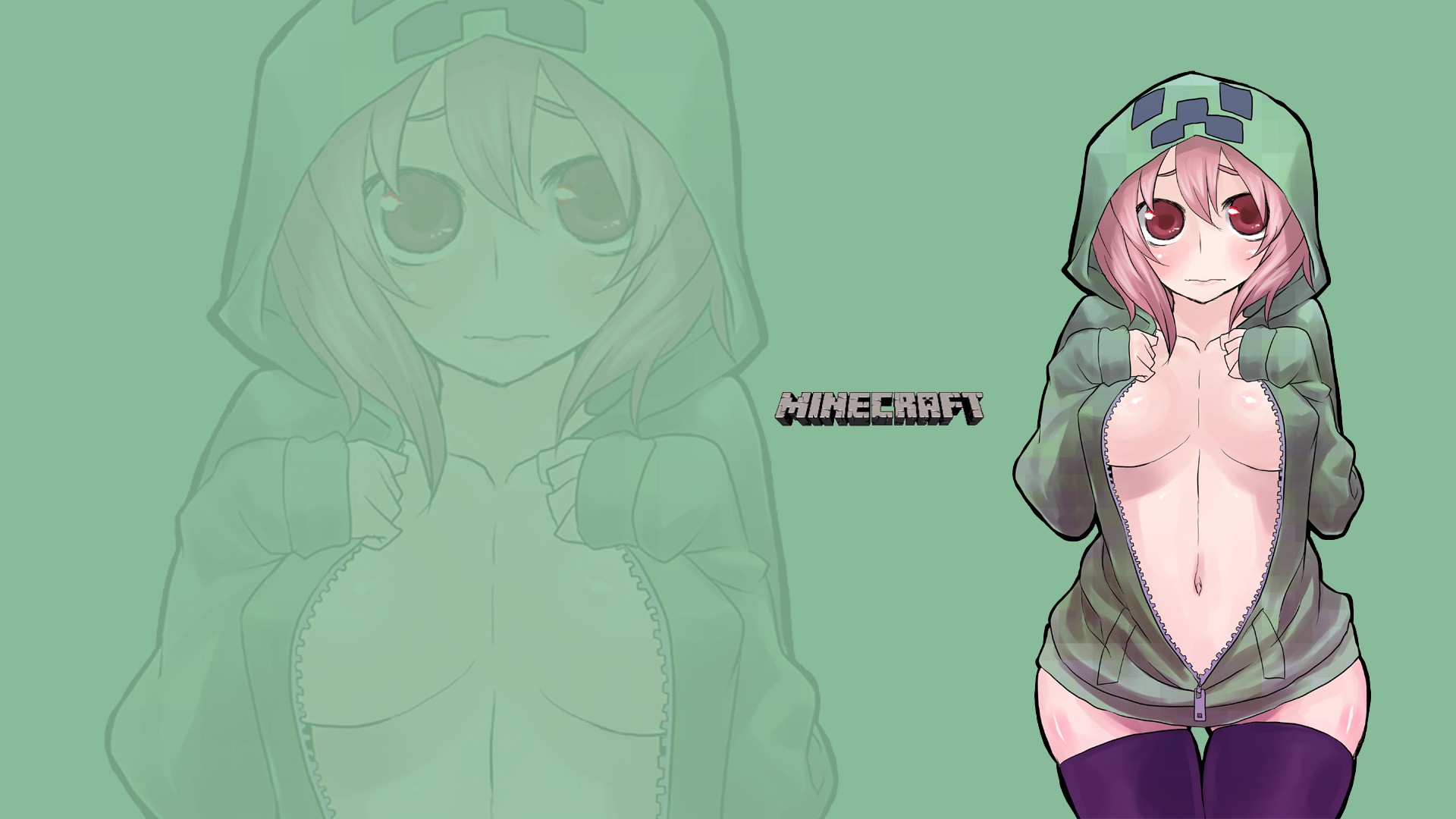 Minecraft Creeper Girl HD Wallpaper Of