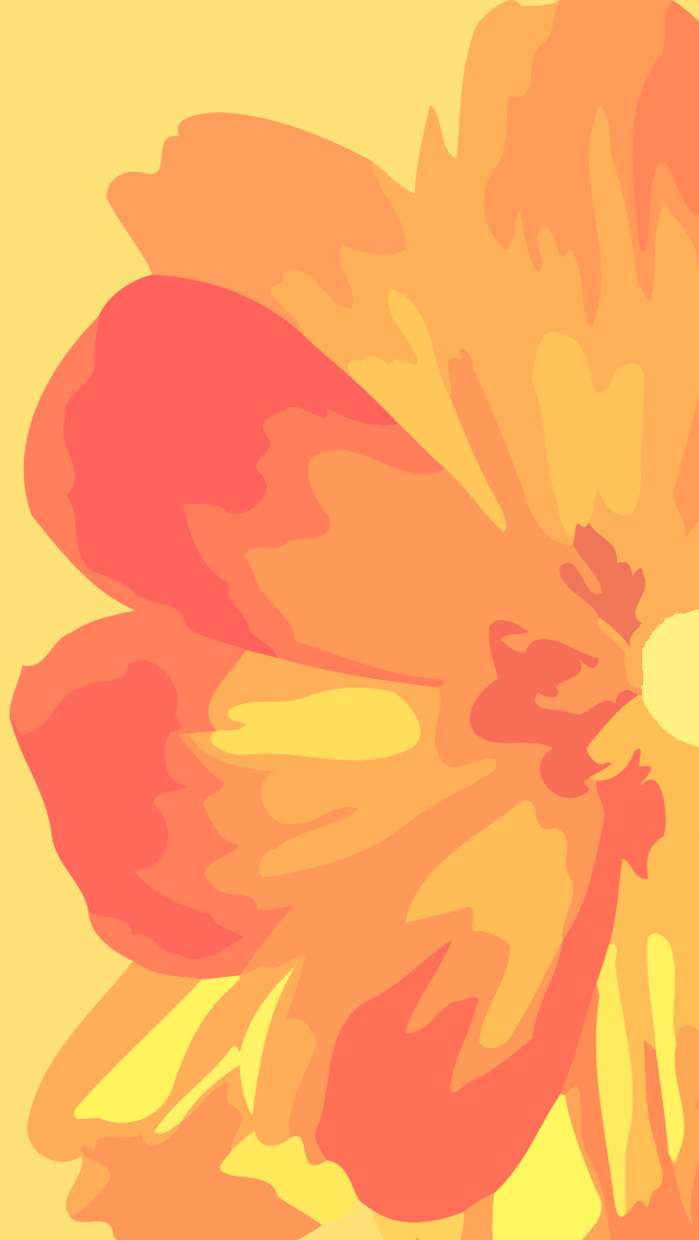 Orange And Yellow Flower iPhone Wallpaper