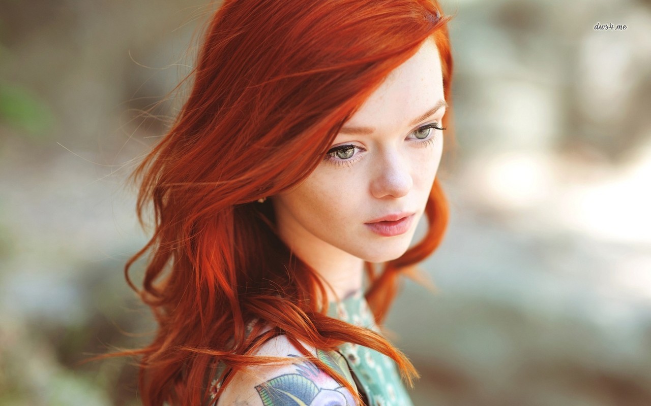 Tattooed Redhead Wallpaper Girl
