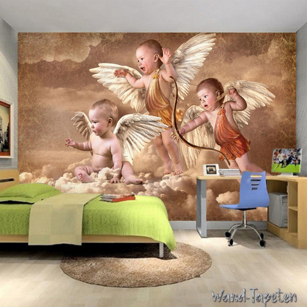 Fleece Photo Wall Paper Wallpaper Picture Gl Ckliche Baby Angels