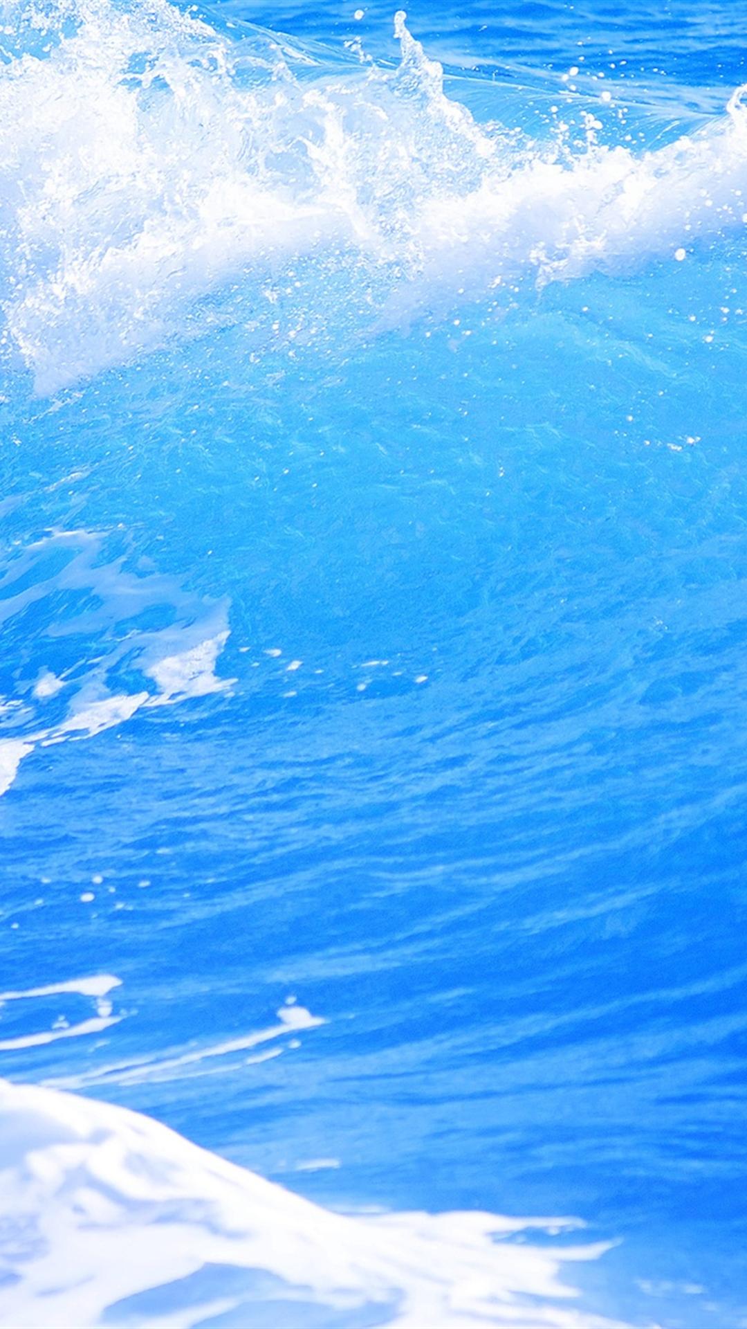 Blue Waves iPhone Plus Wallpaper HD