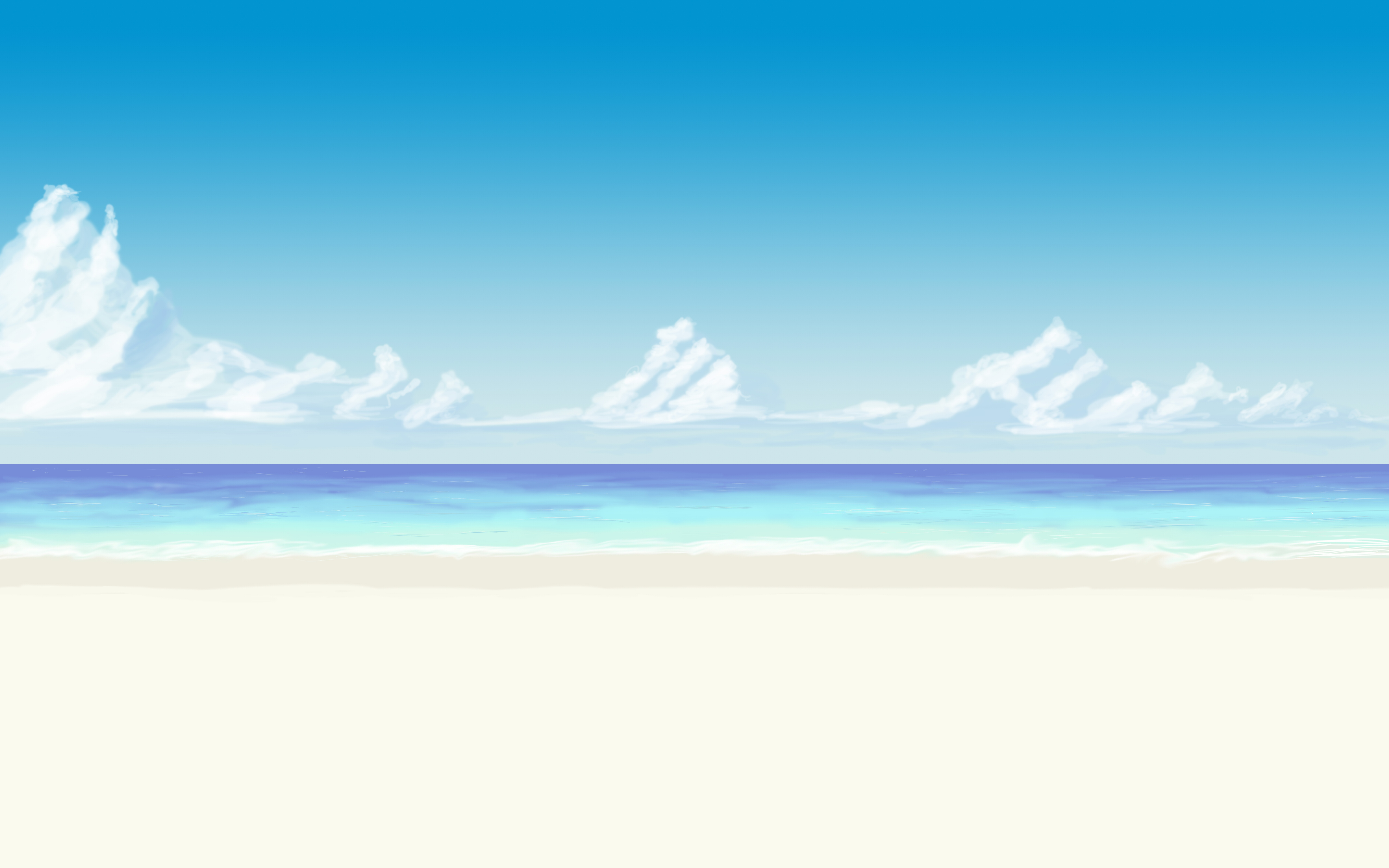Another Anime Beach Background By Wbd