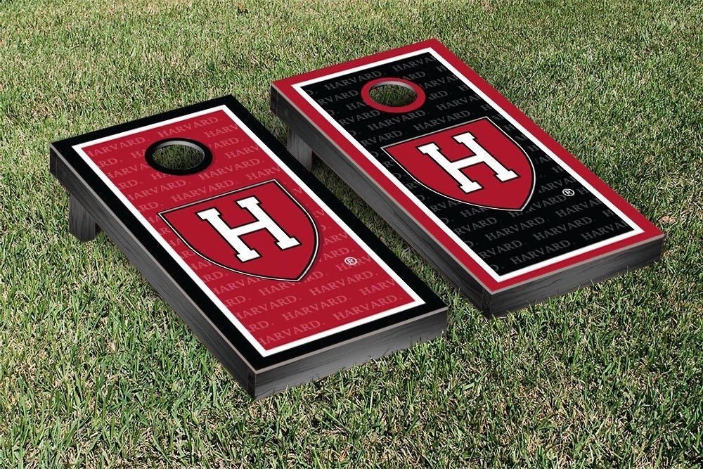 Harvard Crimson Repeat Logo Wallpaper Cornhole Set Products