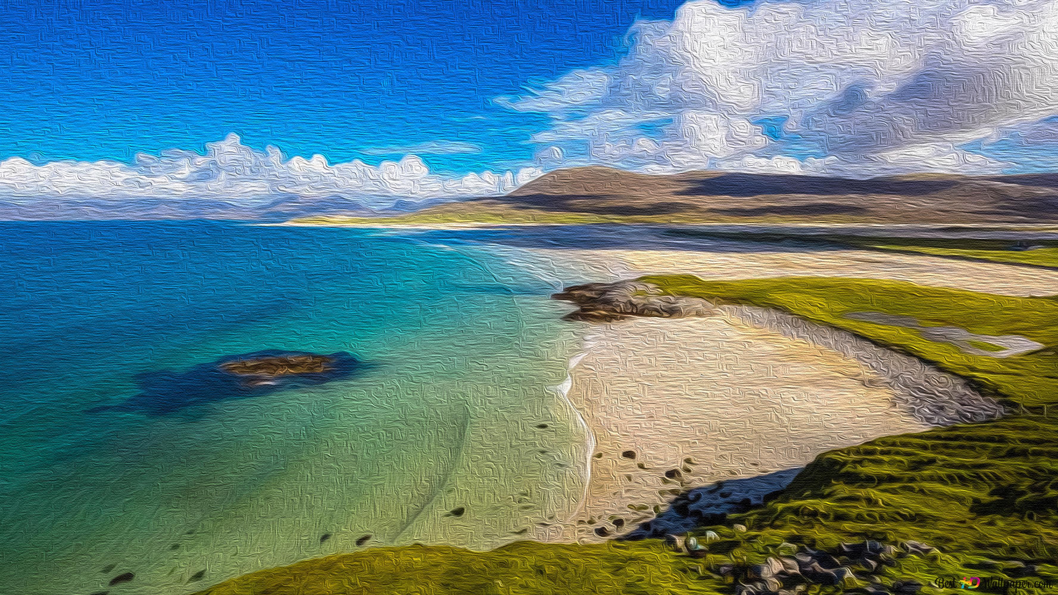 White Beachfront 4k Wallpaper