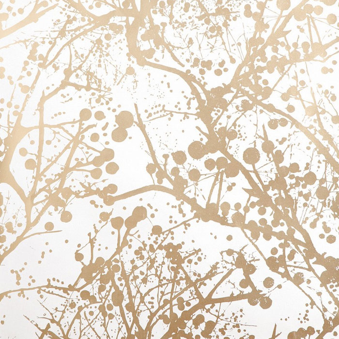 Ferm Living Wilderness Gold White Wallpaper Panik Design