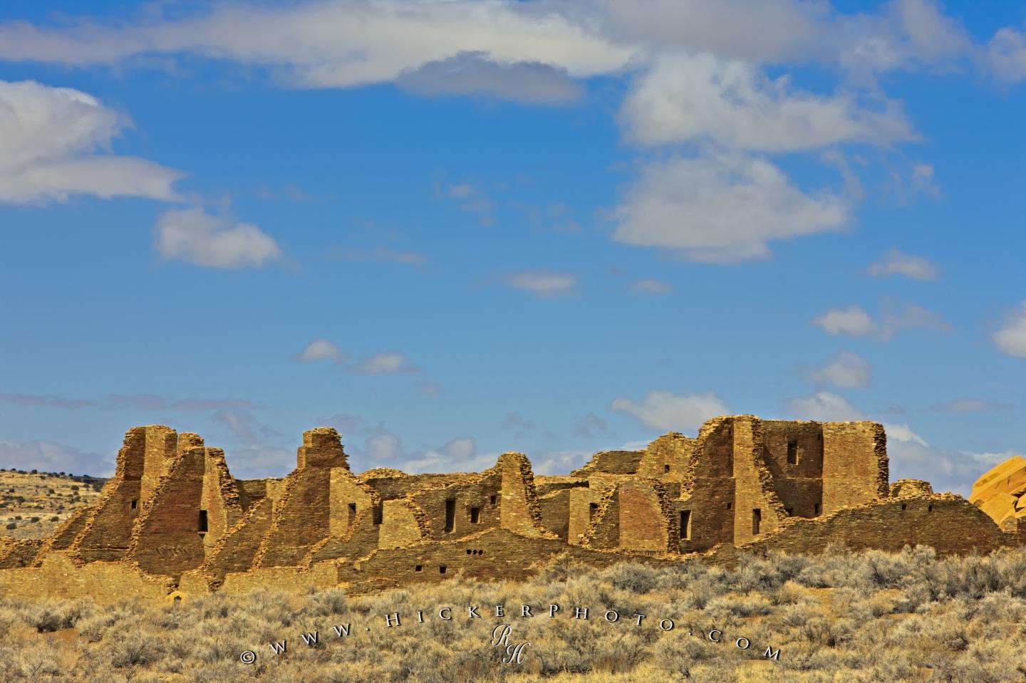 Wallpaper Background Ancient Ruins Pueblo Bonito New Mexico
