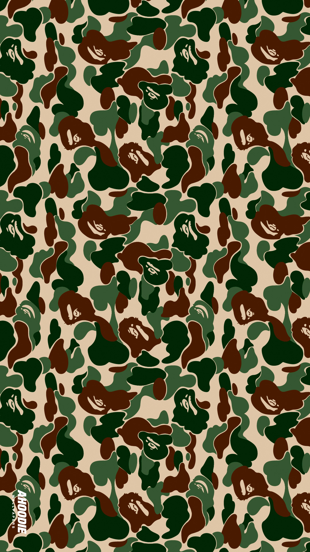 Bape Wallpaper Green Pattern Military Camouflage Brown