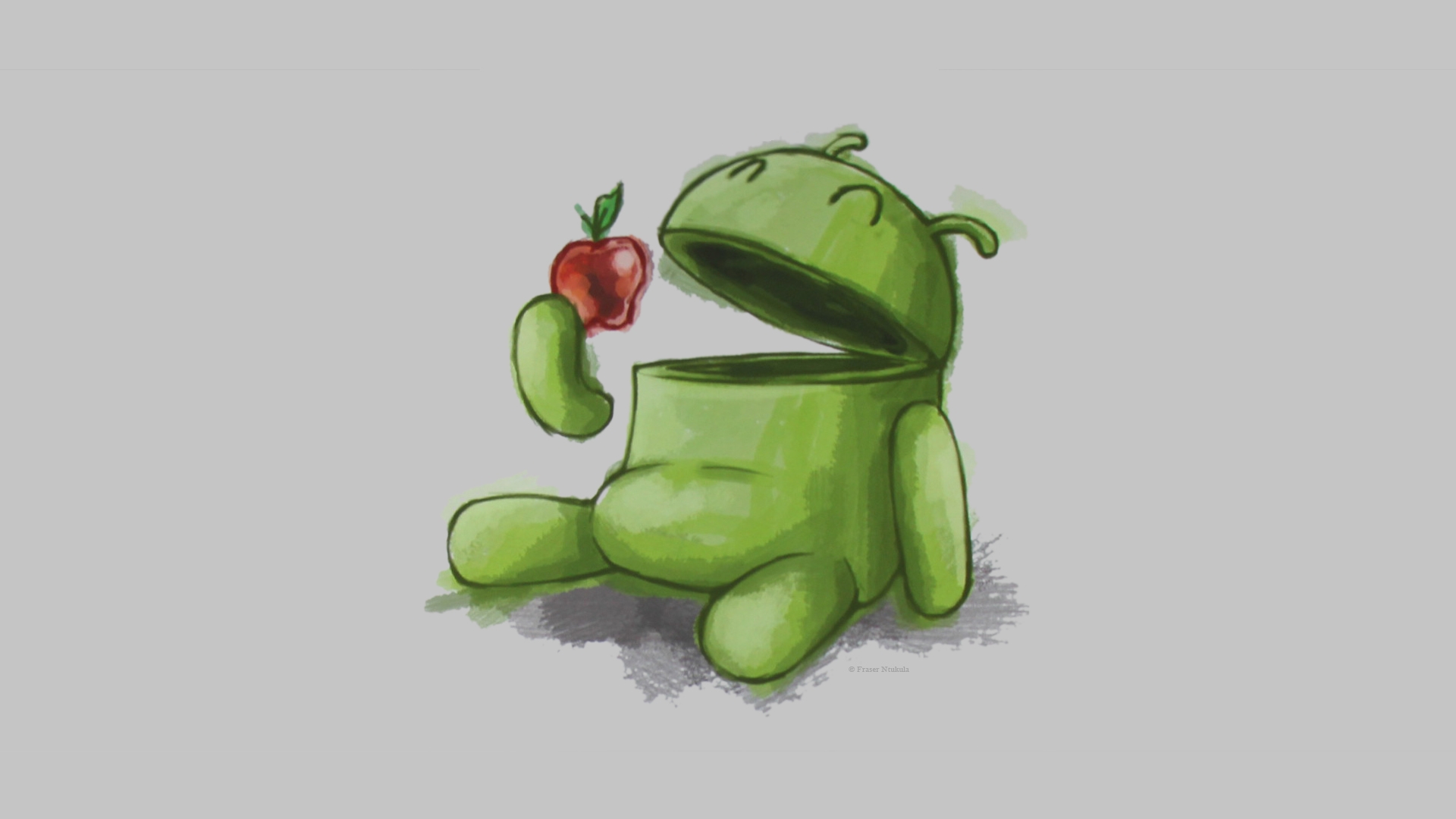 [39+] Android Eating Apple Wallpaper on WallpaperSafari