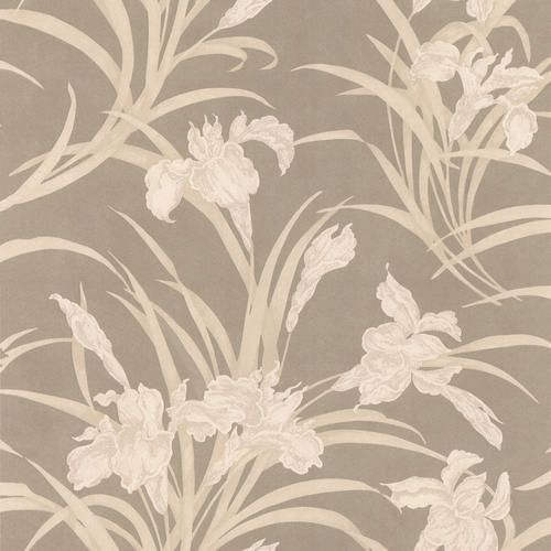 Grey Iris Floral Wallpaper At Menards Bedroom