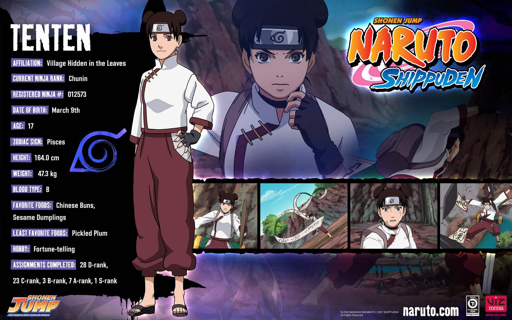 The Naruto Anime Wallpaper Titled Tenten Bio