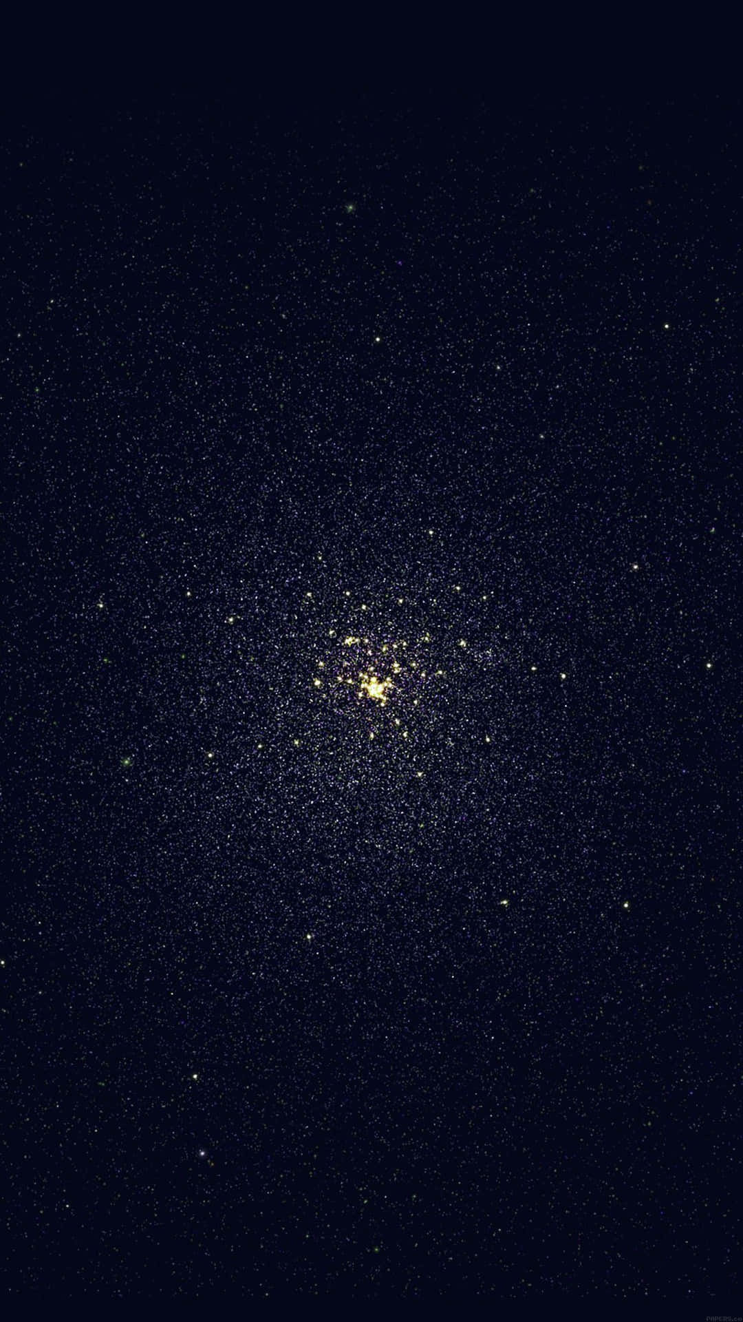 A breathtaking iPhone wallpaper showcasing a dense cluster of stars at the center of the universe, evoking a sense of awe and wonder