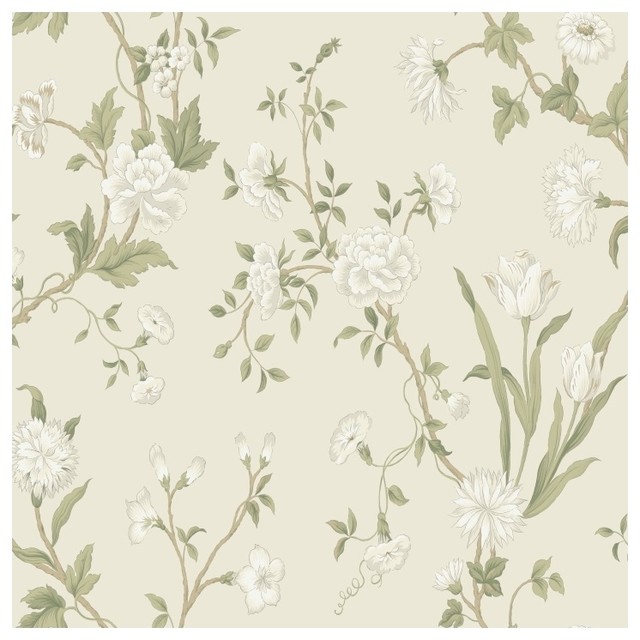 Free download York Sure Strip Beige Gracie Floral Pre Pasted Wallpaper Asian [640x640] for your