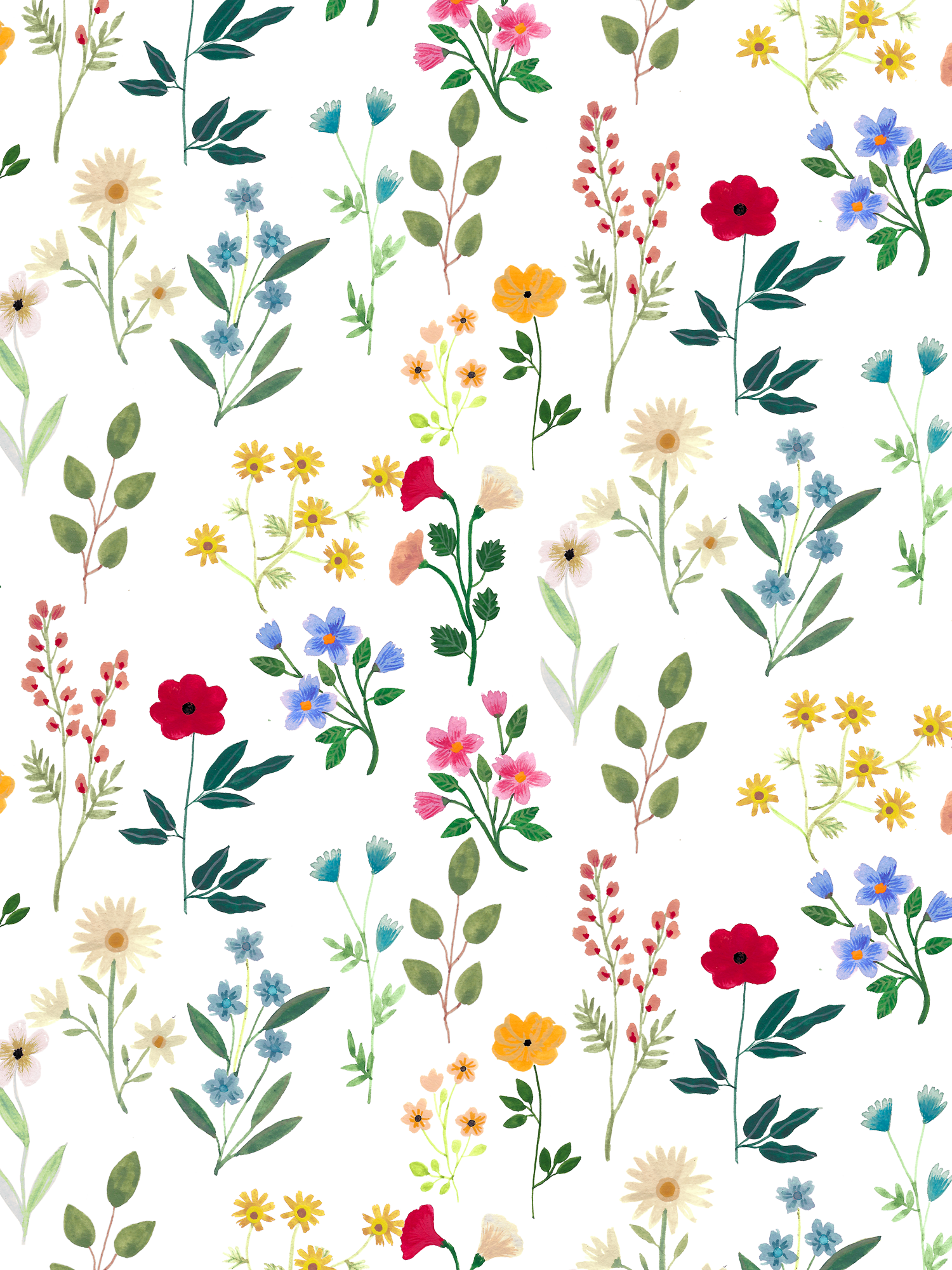 Flower Drawing Wallpaper Top Background