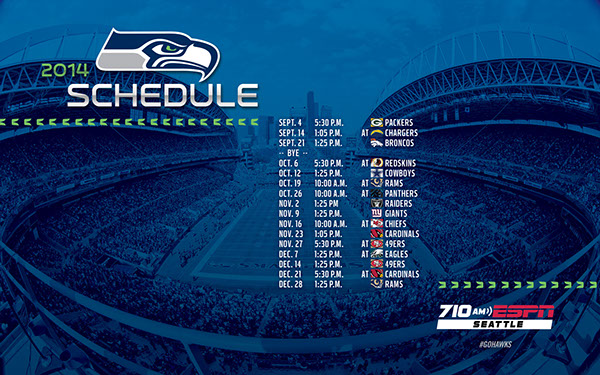710 ESPN Seattle Seahawks Co Branded Schedule on Behance